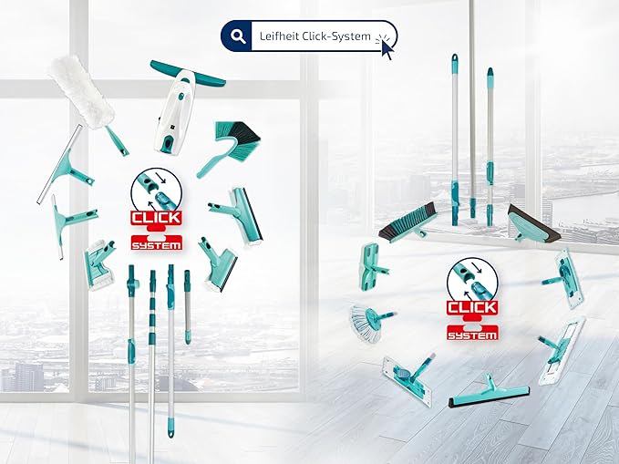 Leifheit Clean Twist Disc Mop Ergo Mop and Bucket, Floor Mop with Moisture-Controlled Spin Mop, Easy-Steer 360 Joint Microfibre Mop Head, 33cm Wide, Twist Mop