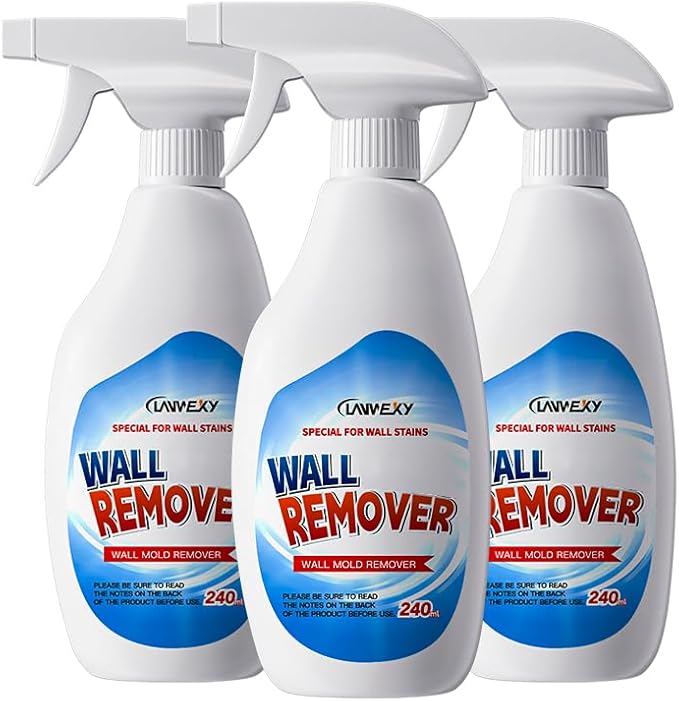 Highly Effective Removal Spray,Wall Cleaner Spray,Multi-Surface Cleaning Solution,Dirt, Dust And Stain Remover,for Wood,Tile,Fabric,Bathrooms,Kitchens (3 bottles【Recommended for severe mold】)