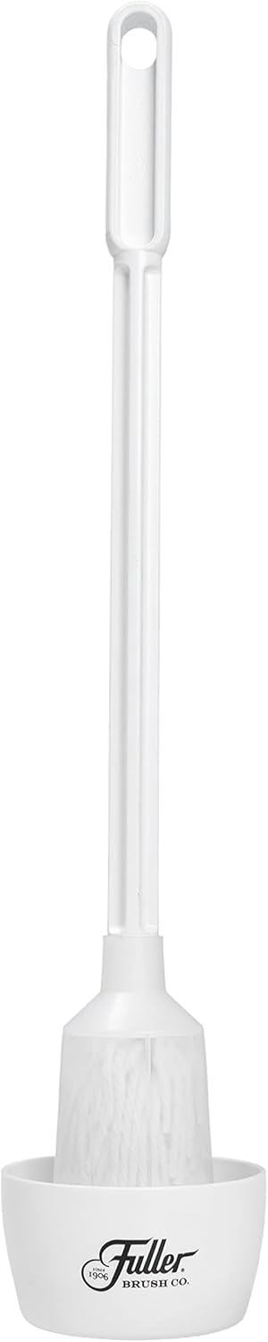 Fuller Brush Toilet Bowl Swab with Handy Holder Caddy – Antimicrobial Toilet Swab with Soft Non-Scratch Head, Long Handle, Deep Cleaning Under Rim