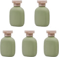 3.4 oz Leak-Proof Travel Bottles (5 Pack) - Plastic Squeeze Containers for Shampoo, Toiletries & Liquids, Food Grade HDPE/PP, Airplane Compliant Essentials - Ocean Green