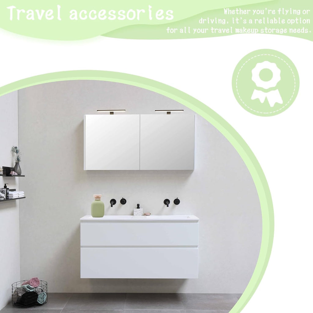 3.4 oz Leak-Proof Travel Bottles (5 Pack) - Plastic Squeeze Containers for Shampoo, Toiletries & Liquids, Food Grade HDPE/PP, Airplane Compliant Essentials - Ocean Green