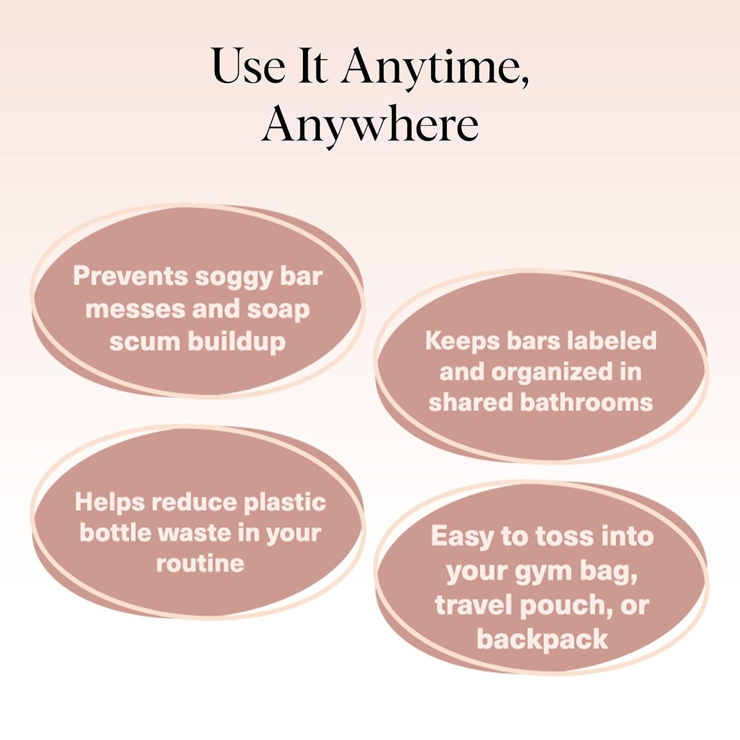 Kitsch Bar Soap Saver Bag – Patented Mesh Bag Soap Holder for Shampoo and Conditioner Bars - Extends Use & Prevents Soggy Mess - Recycled Mesh Beauty Pouch, Eco-Friendly – Black