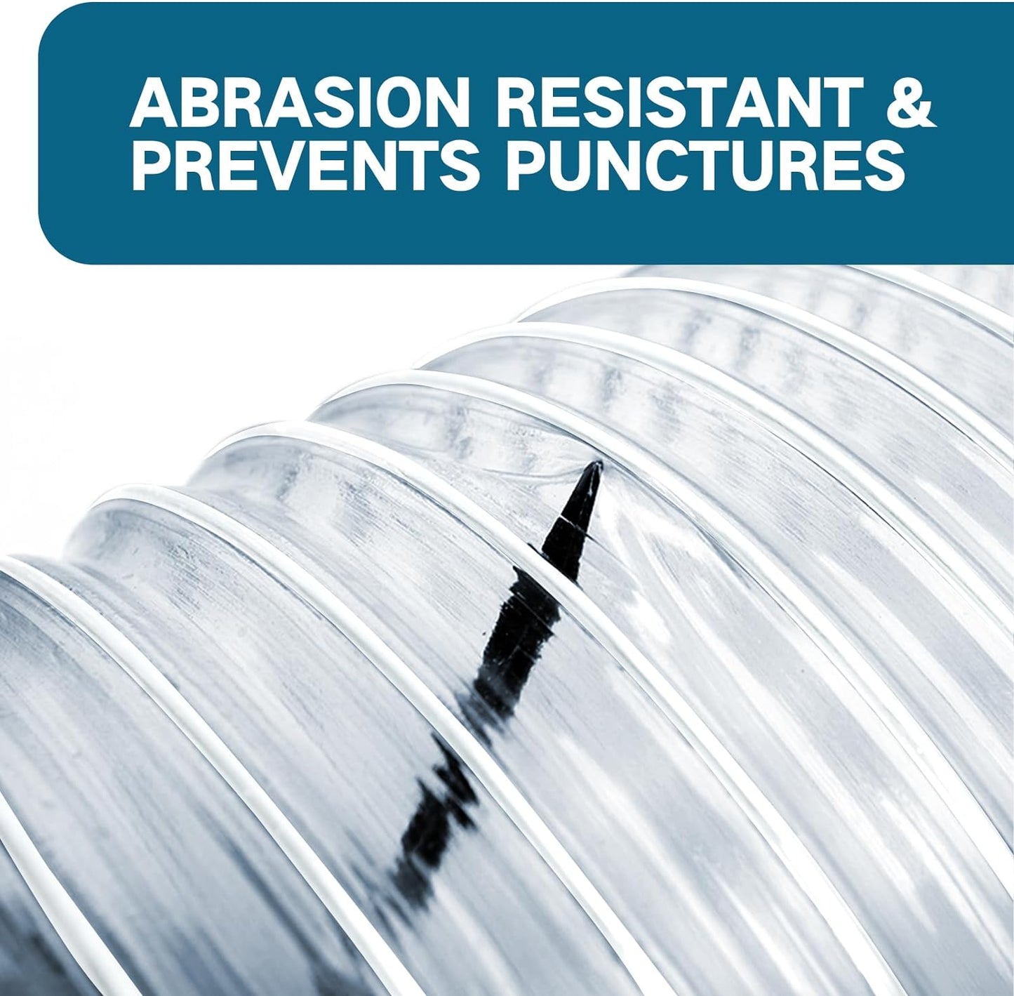 PVC Dust Collection Hose 4" x 20', Flexible Heavy PVC Fume Collection Hose with Carbon Steel Wire Coil for Dust Collection Systems, Woodworking, Workshops