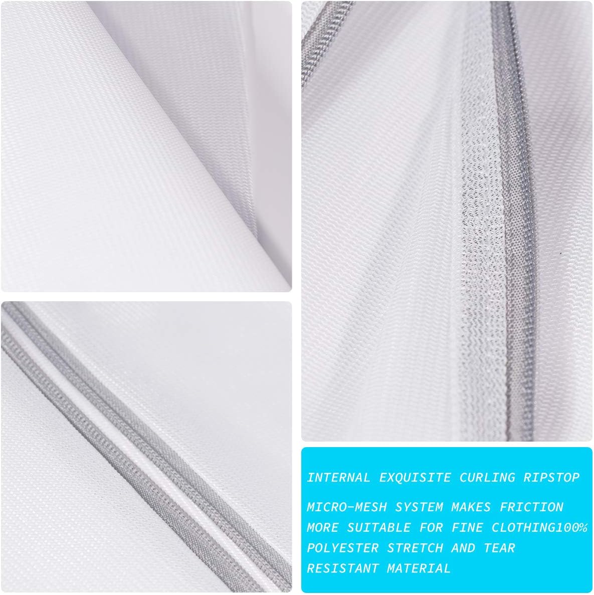 Mesh Laundry Bags,Laundry Bags Mesh Wash Bag for Washing Machine-Supper Zipper Net Laundry Bag,Lingerie,Sweater,Garment,Undergarment Large Size(16 x20 inch),Pack of 4