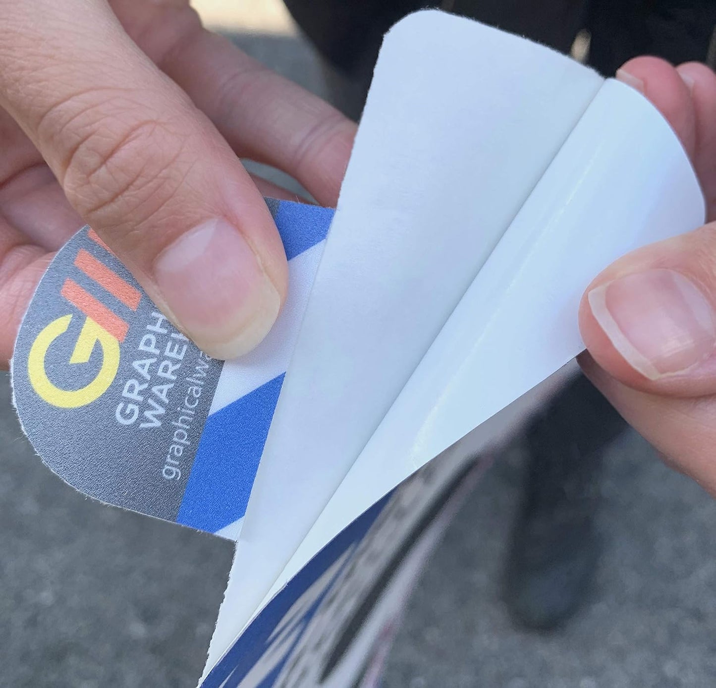 "Phones Down Heads Up" Safety Sign - Laminated Adhesive Floor Signs by Graphical Warehouse (30)